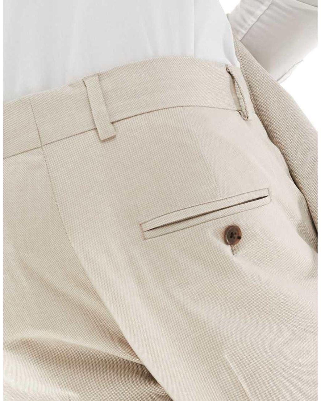 SELECTED White Slim Fit Suit Trouser for men