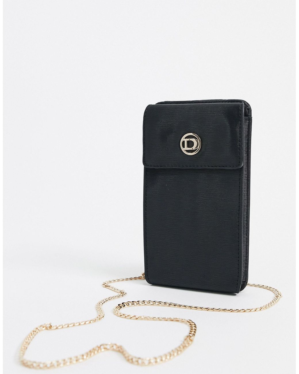 Dune Sadee Phone Bag With Chain in Black | Lyst UK