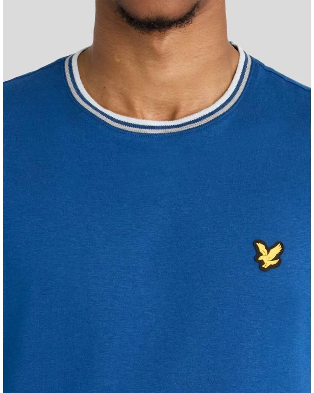 Lyle & Scott Blue Ss T-Shirts Tipped Sport Core T-Shirt for men