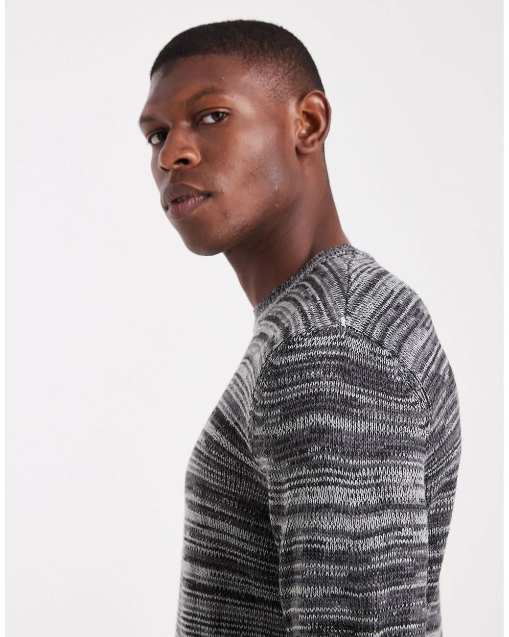 Only & Sons – gestreifter strickpullover in Blue für Herren