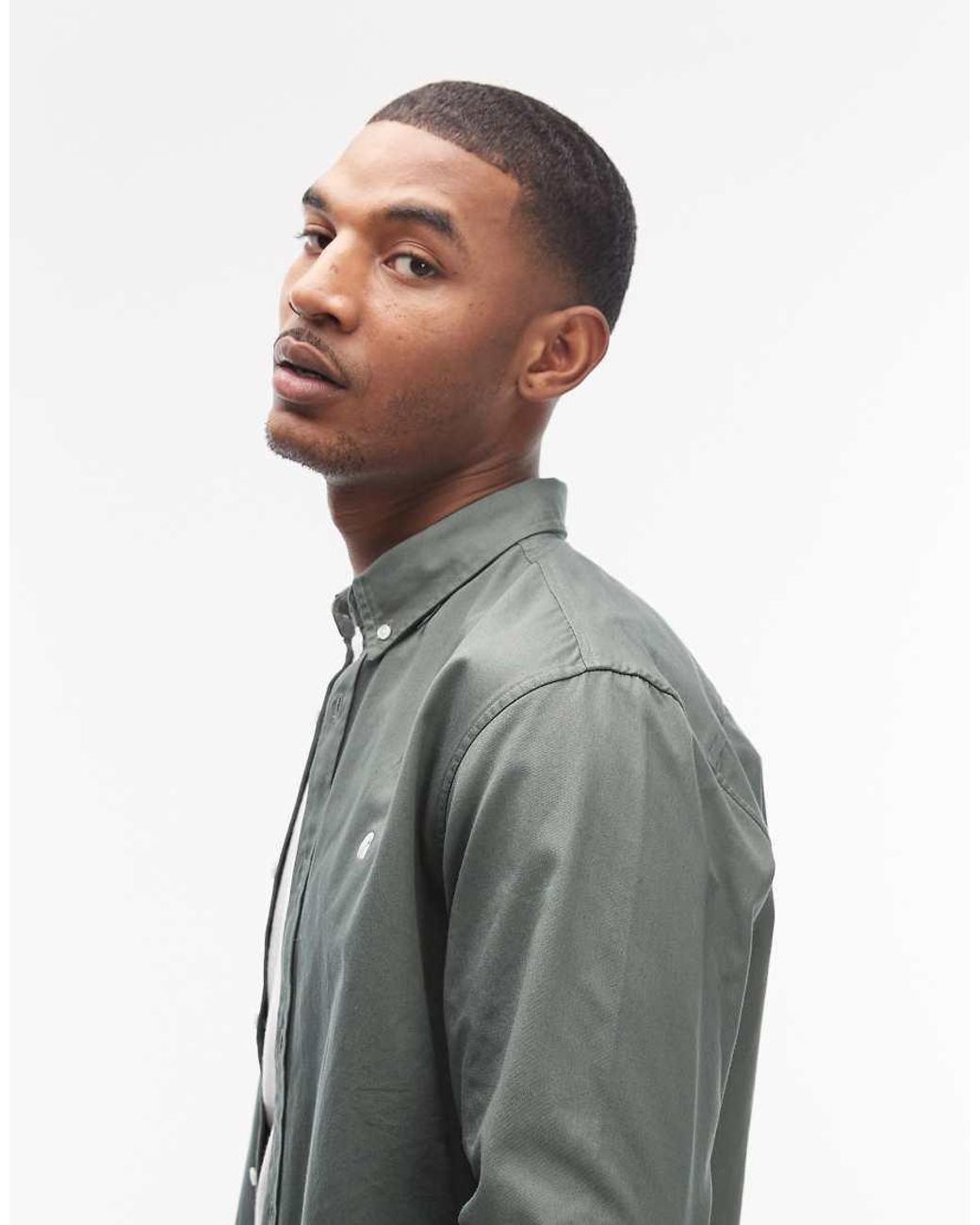 Carhartt Gray Madison Long Sleeve Shirt for men