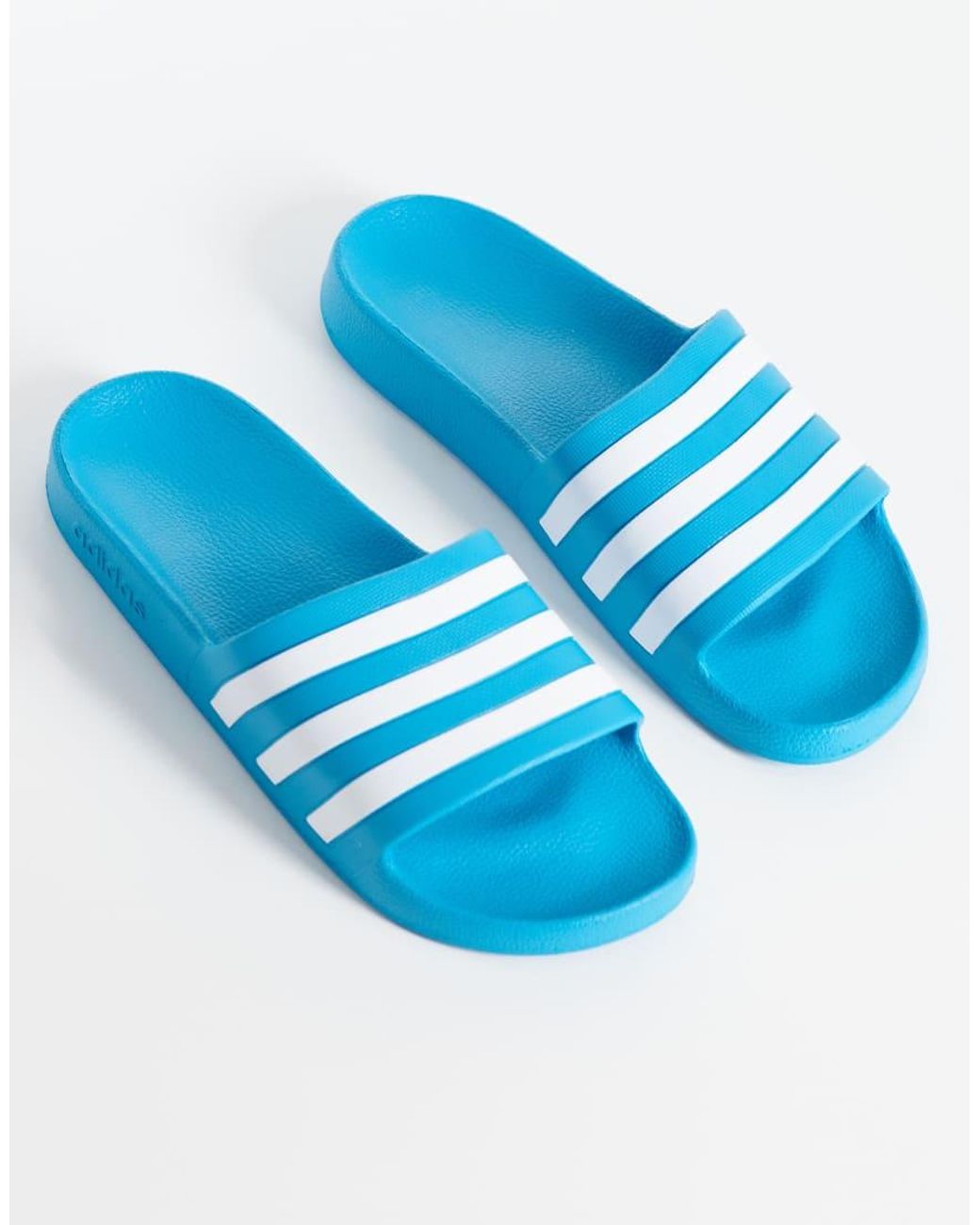 Adidas Originals Blue Adidas Training Adilette Aqua Sliders for men