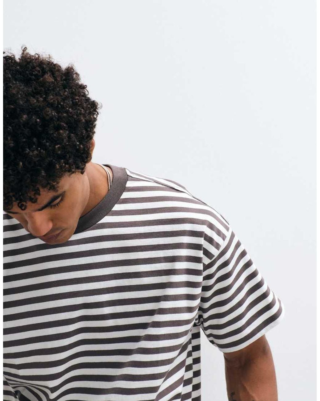 Weekday White Oversized Boxy T-shirt for men