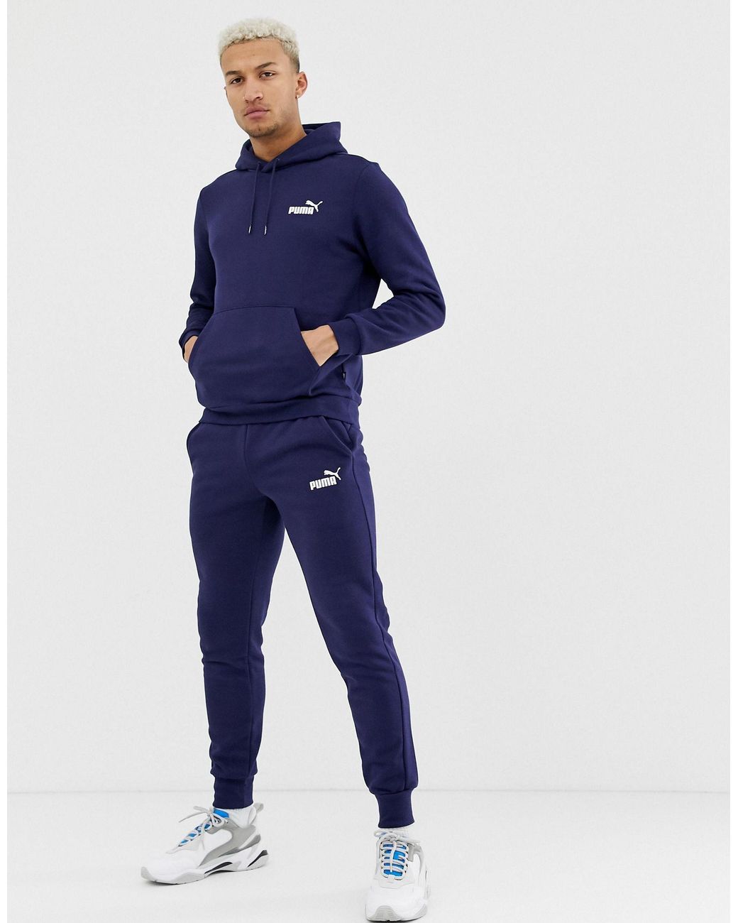 navy puma hoodie