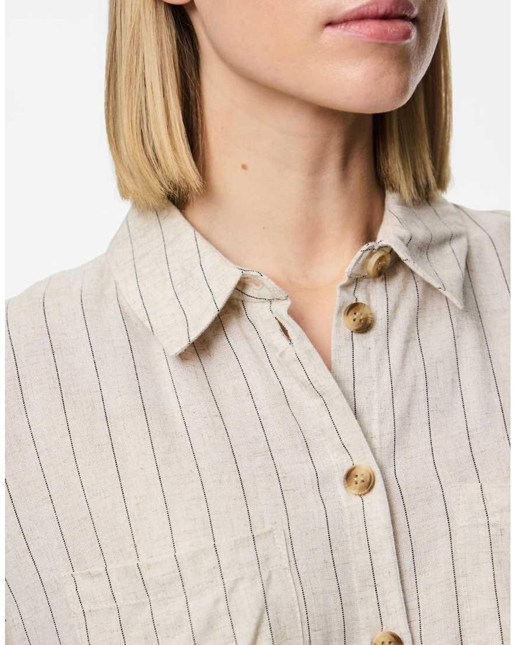 Pieces Natural Short Sleeved Shirt
