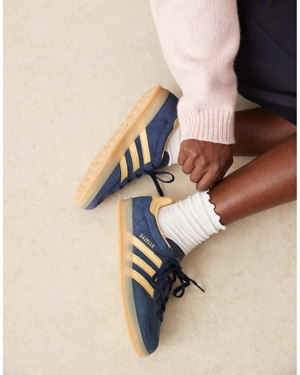 Zapatillas De Deporte Azul Marino Y Amarillas Gazelle Indoor De de adidas  Originals de color Azul | Lyst