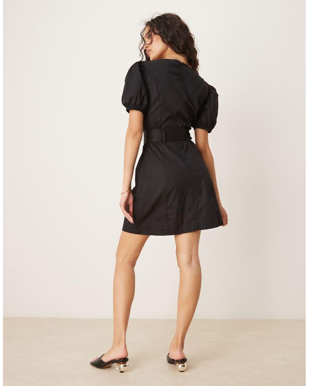 Glamorous Black Square Neck Mini Dress