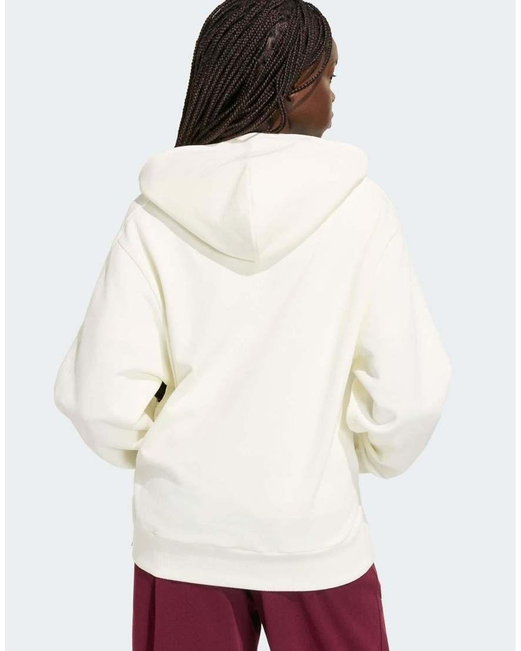Adidas Originals White Adidas Kit Small Logo Hoodie