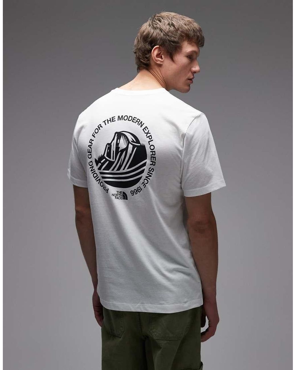 The North Face Gray Monte Backprint T-shirt for men