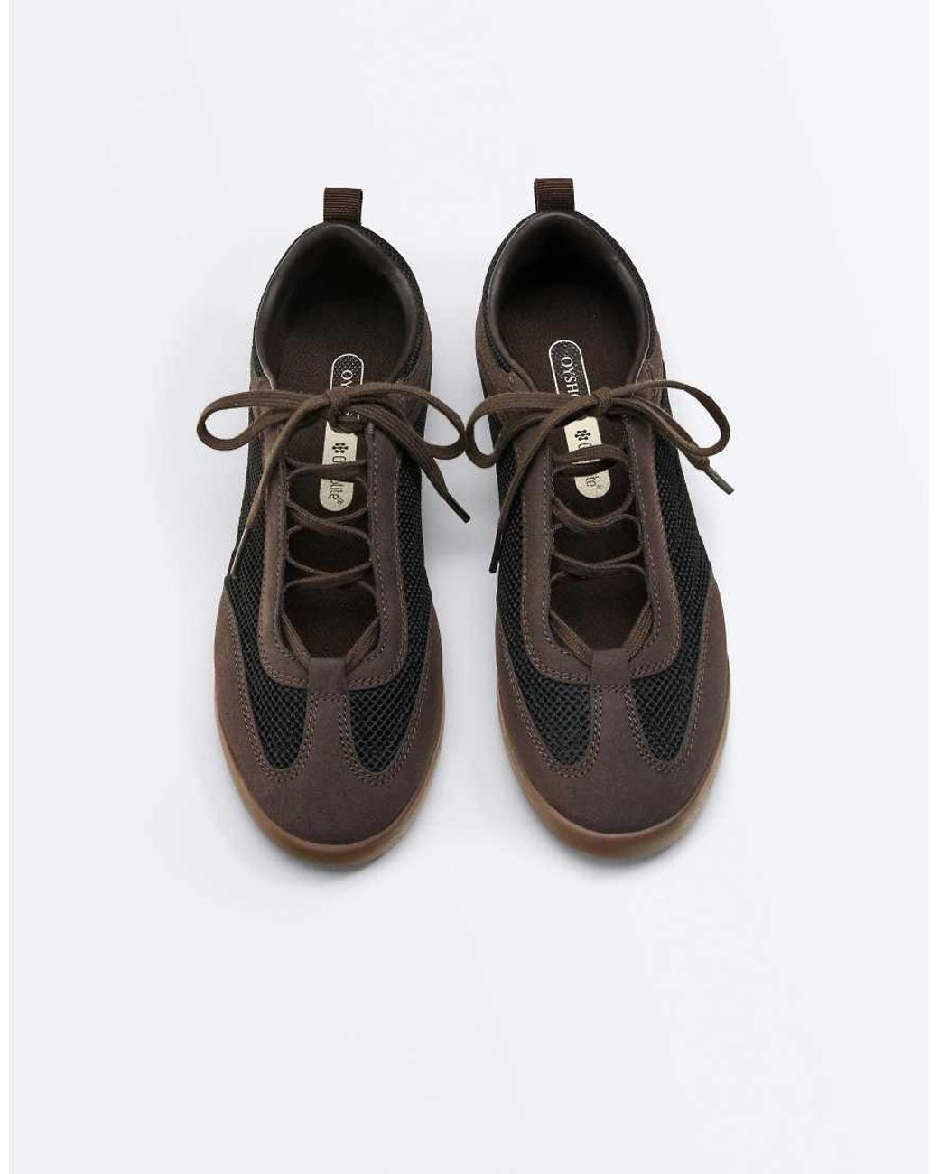 Oysho Black Combined Mesh Sport Shoe
