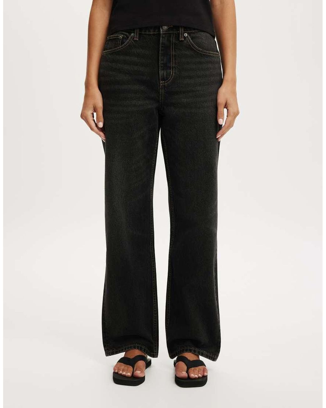 Cotton On Black 91 Straight Jean