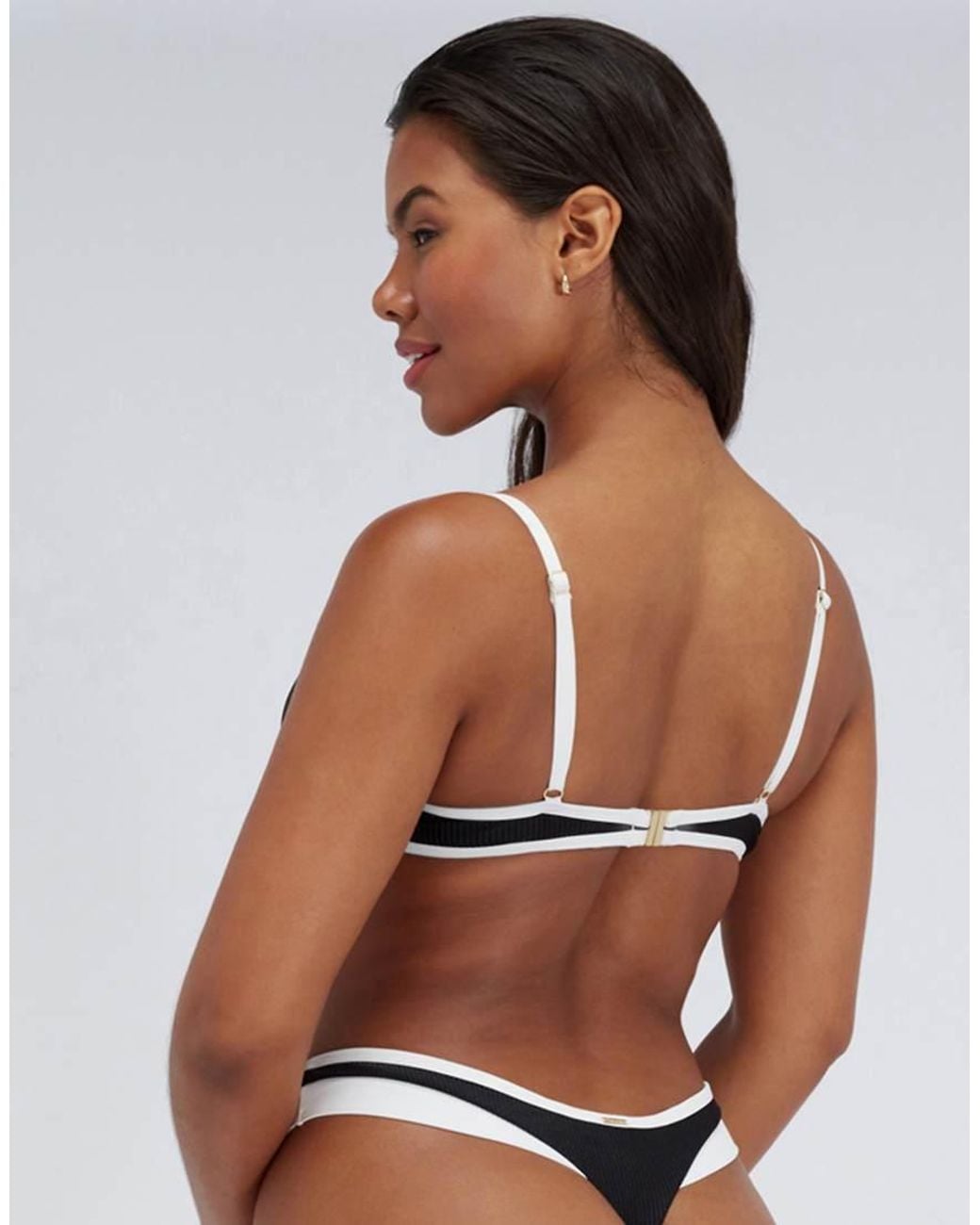 Boux Avenue Multicolor Ibiza Piped High Leg Thong Bikini Bottom Flattering Swimwear