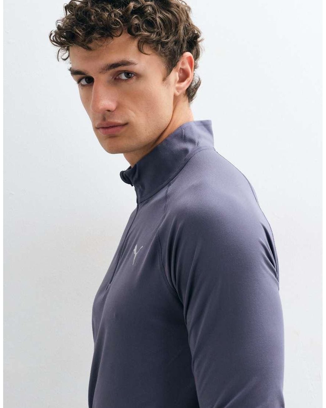 PUMA Blue Velocity Cloudspun Running Quarter-Zip Top for men