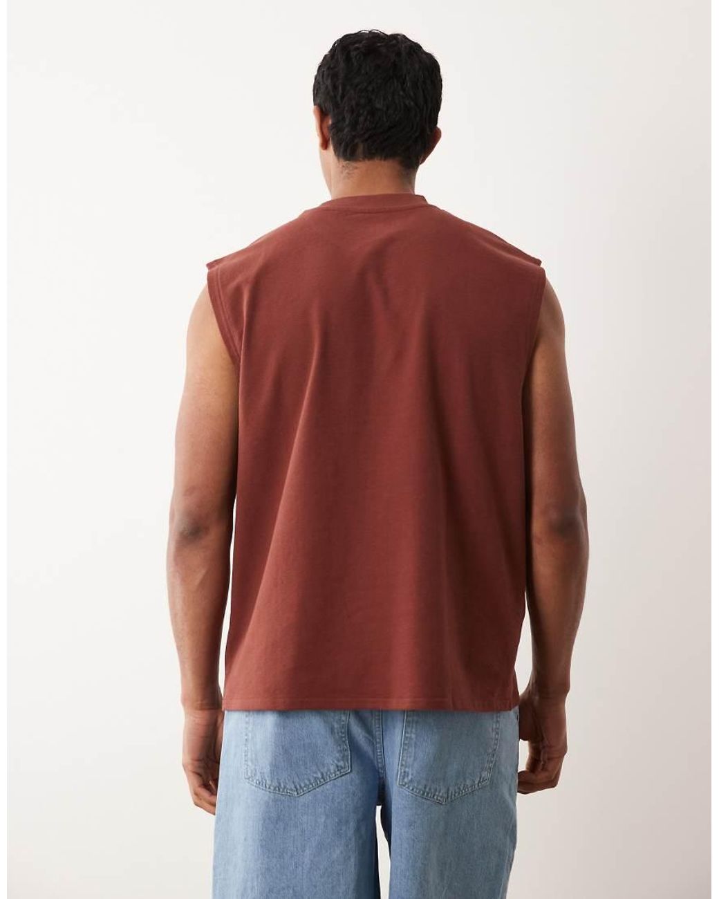 ASOS Red Oversized Tank for men