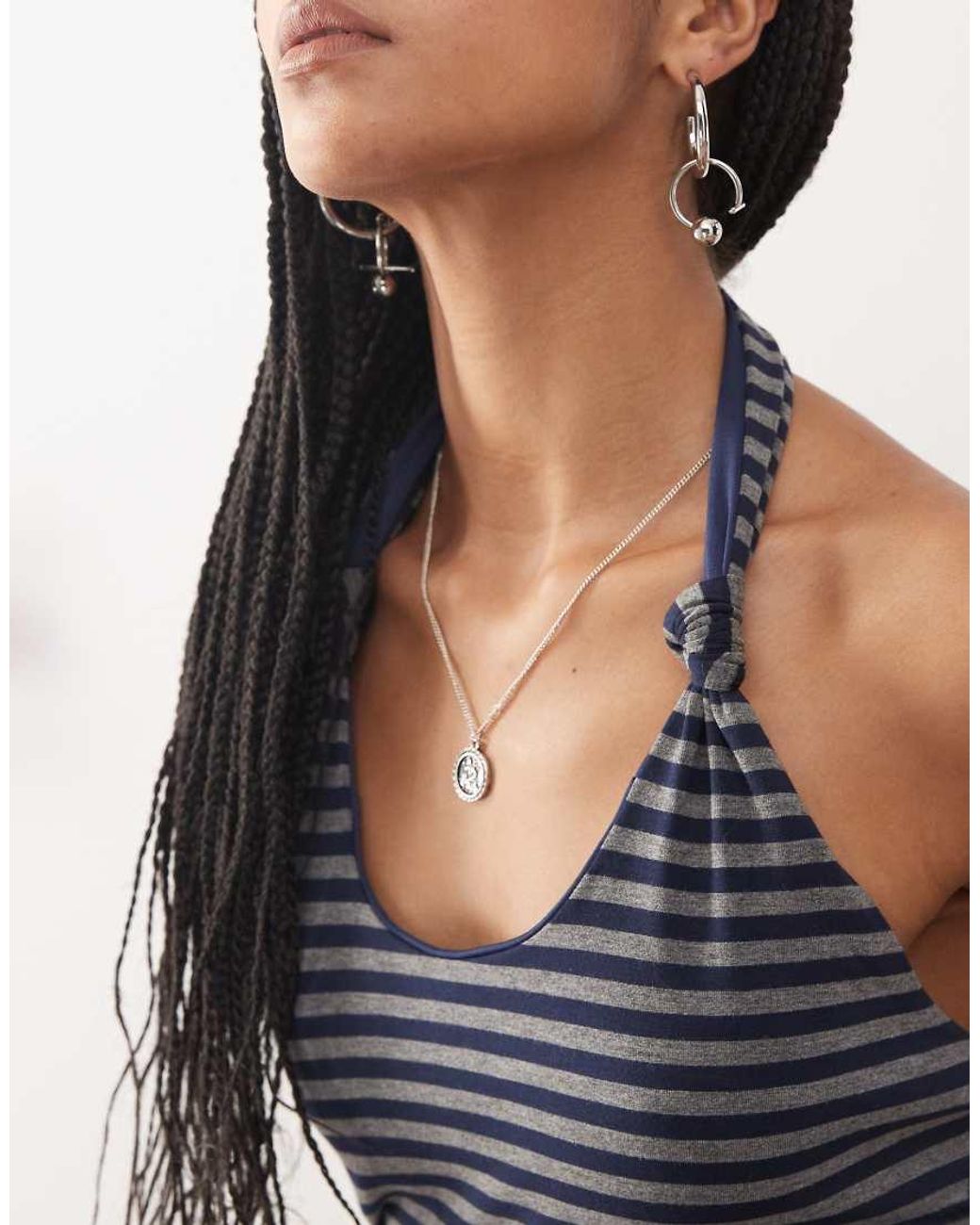 Collusion Blue Knot Detail Halter Top