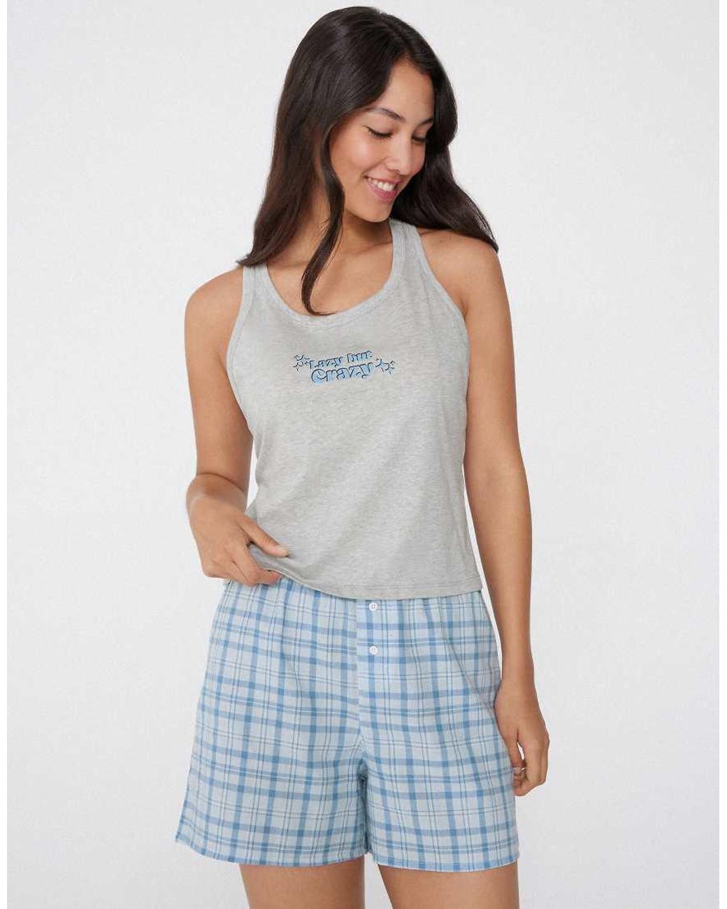 Tezenis White Printed Cotton Camisole