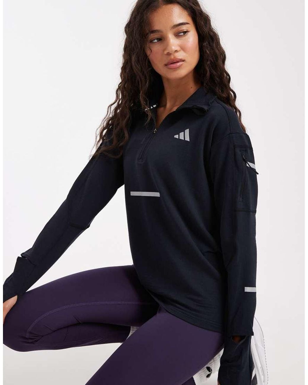 Adidas Originals Blue Adi365 Running Climawarm+ Half-Zip
