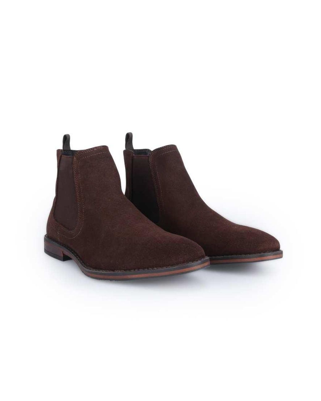 Thomas Crick Black Griffin Suede Leather Chelsea Boot for men
