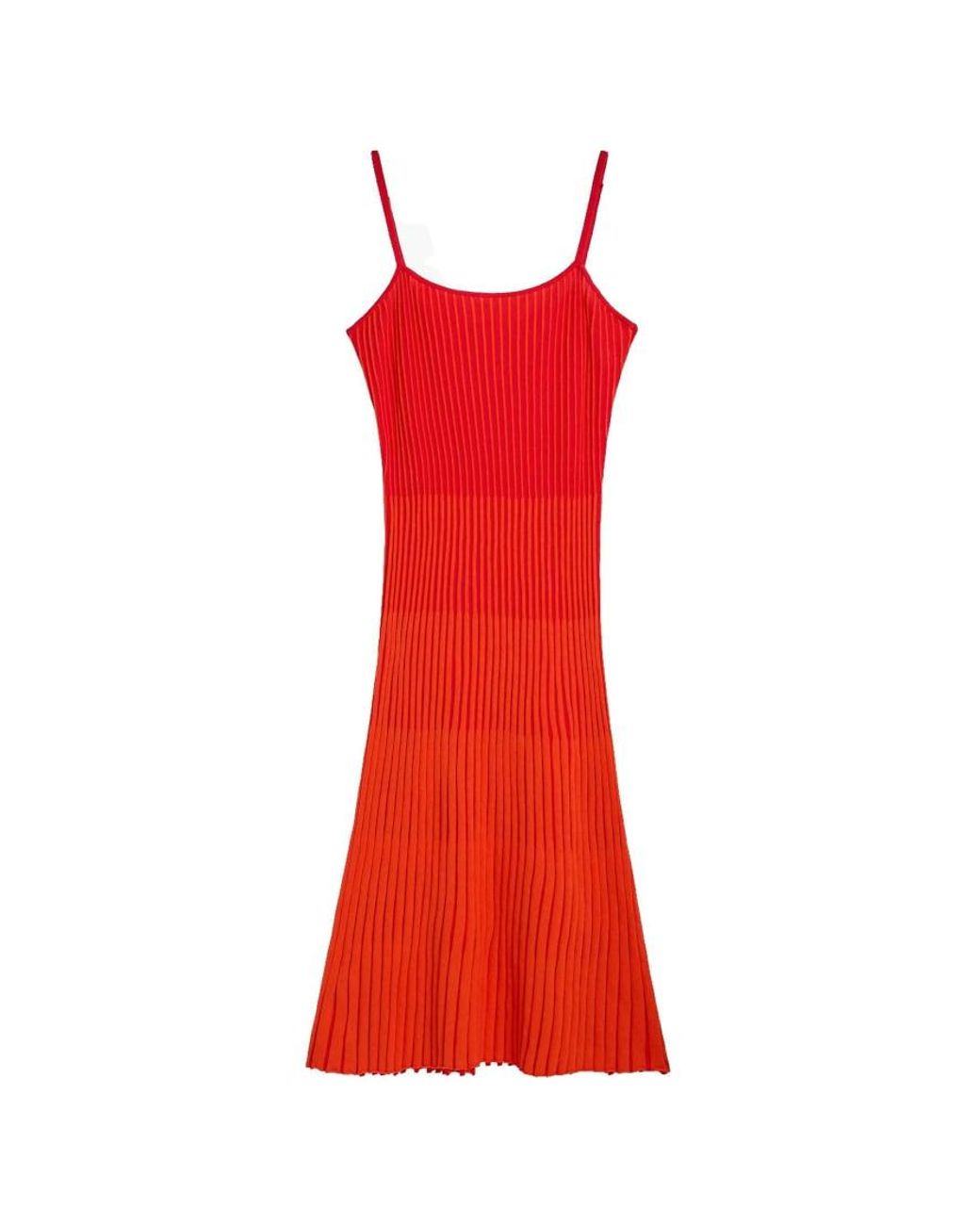Desigual Red Strappy Dress 100% Cotton
