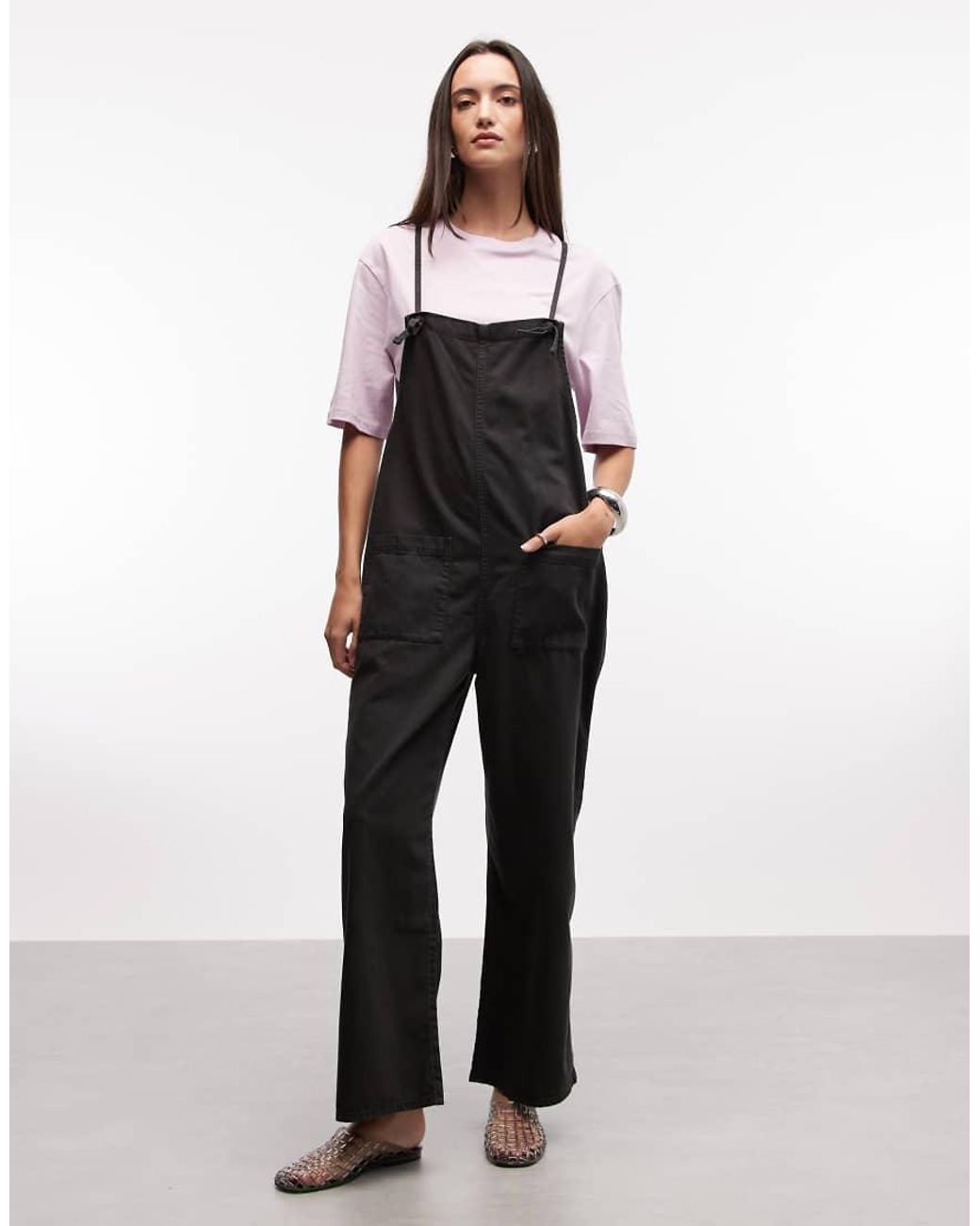 Monki White Cotton Cami Relaxed Fit Jumpsuit