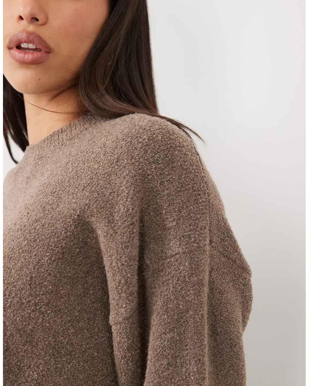 Pretty Lavish Brown Camille Knit Long Sleeve Jumper