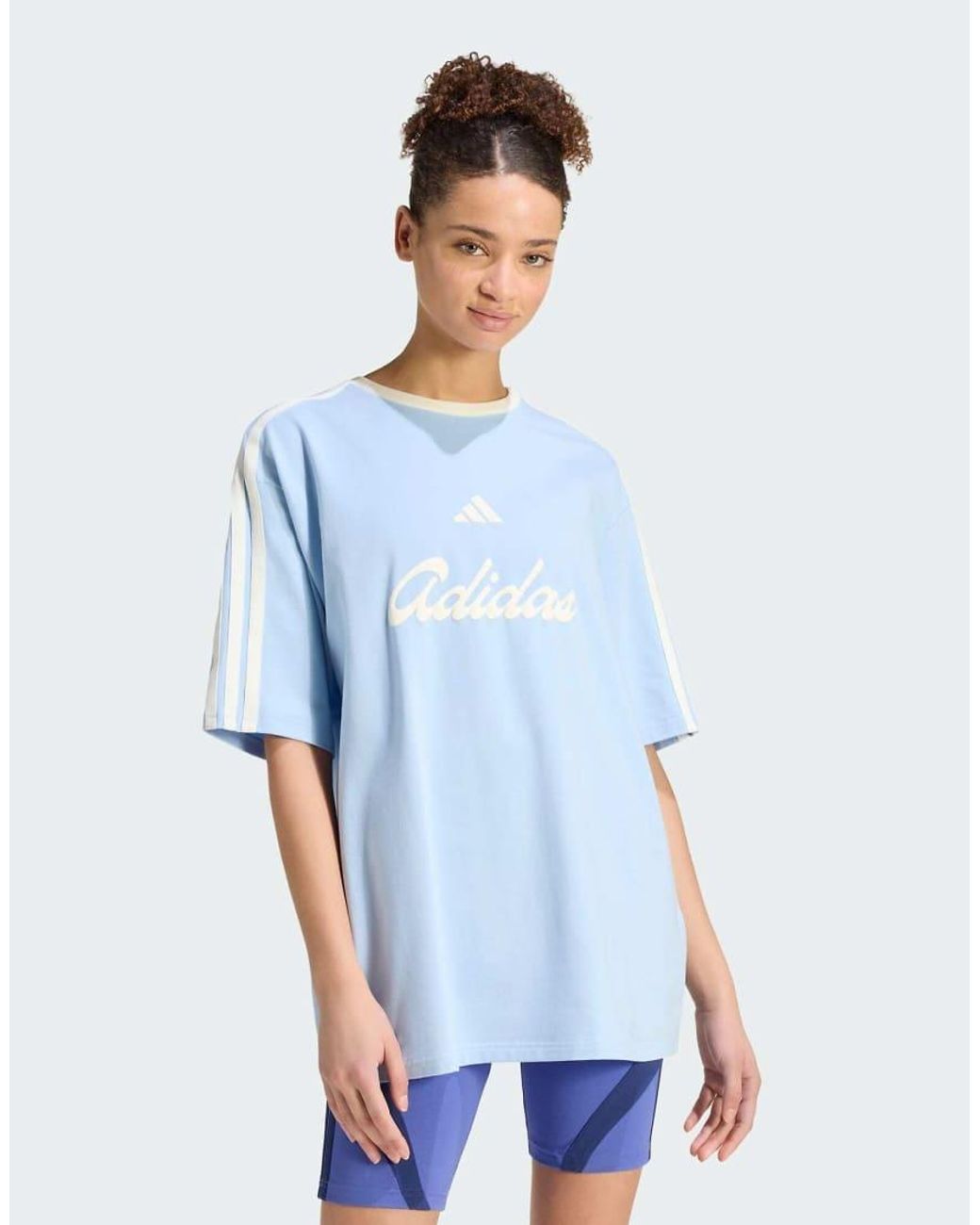 Adidas Originals Blue Lux Tiro Loose Graphic T-shirt