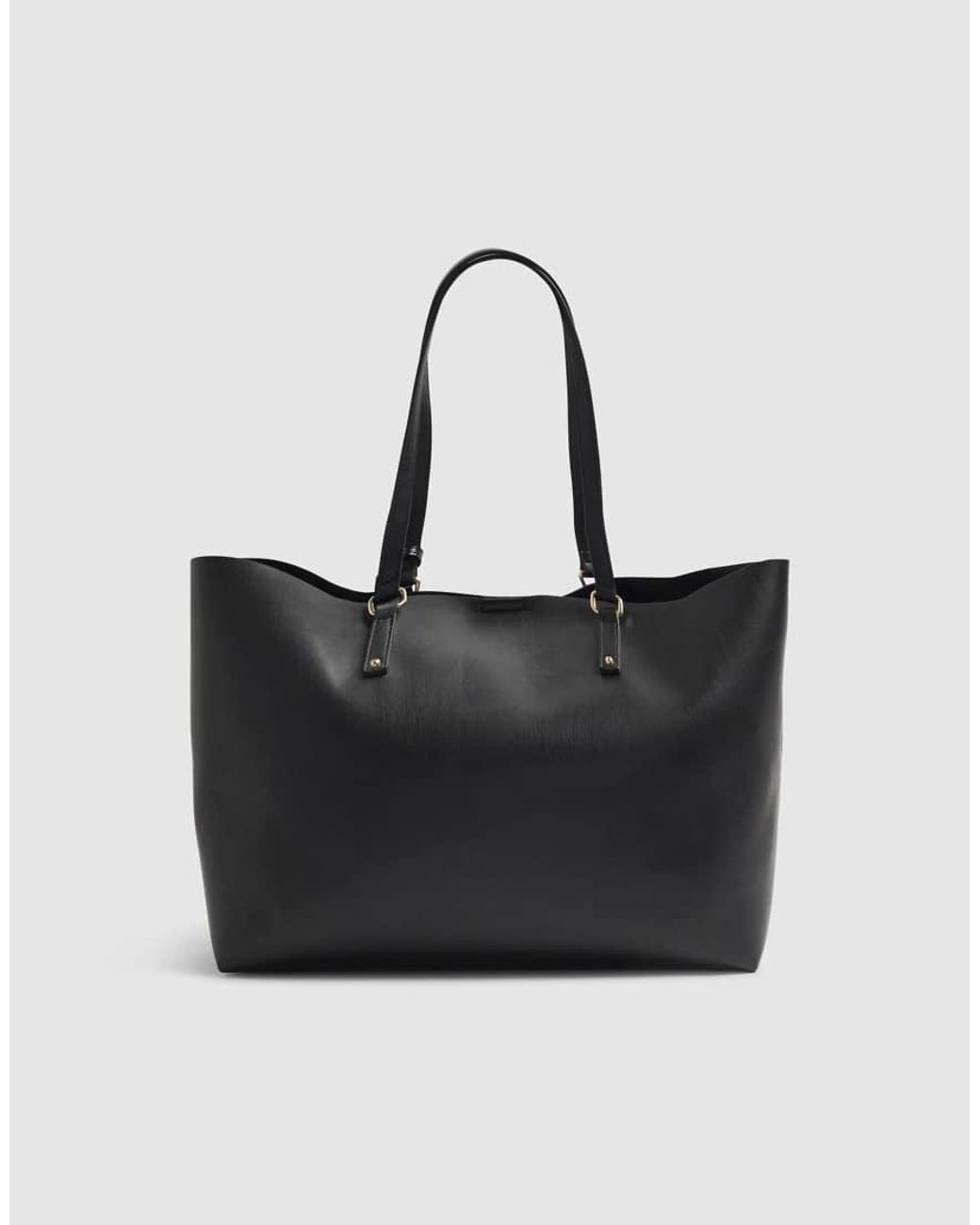 River Island Black Tote Bag With Internal Pouch