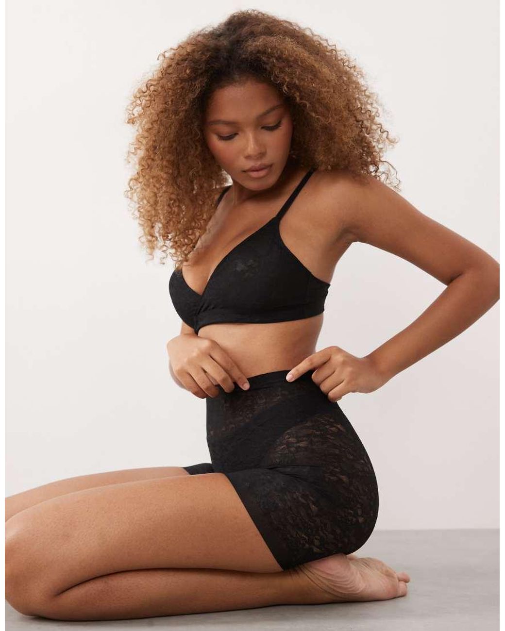 Spanx Black Supersmooth Day To Date Night Invisible Lace Anti Chafing Short