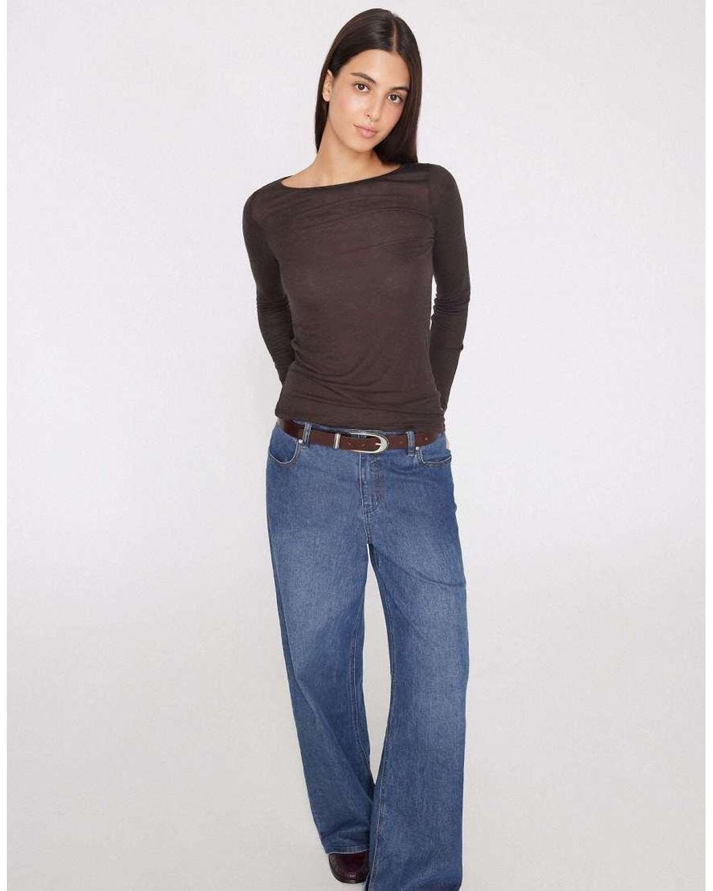 Tezenis Gray Lightweight Boat Neck Top