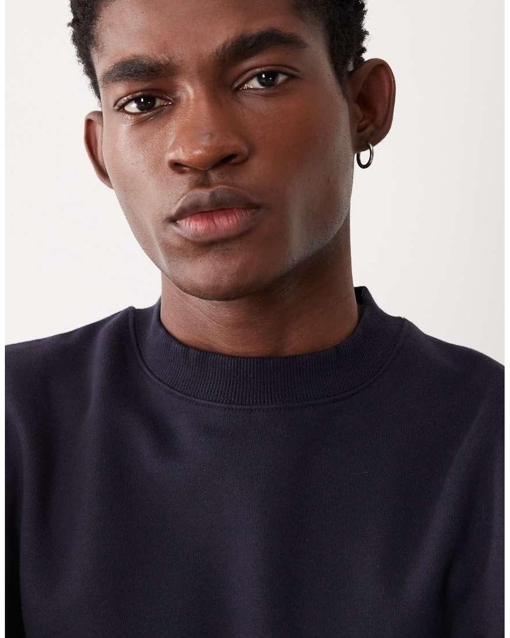 ASOS Blue Premium Heavyweight Oversized Sweatshirt for men