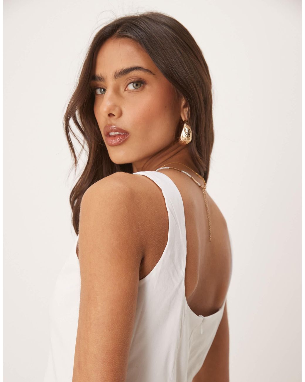 Jdy Natural Bubble Hem Mini Dress