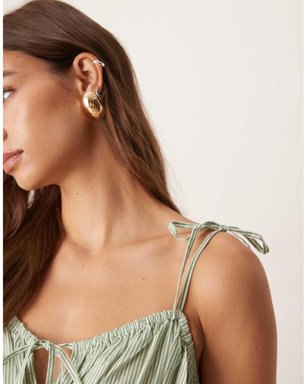 esmé studios Natural Esmee Exclusive Shirred Detail Maxi Beach Dress