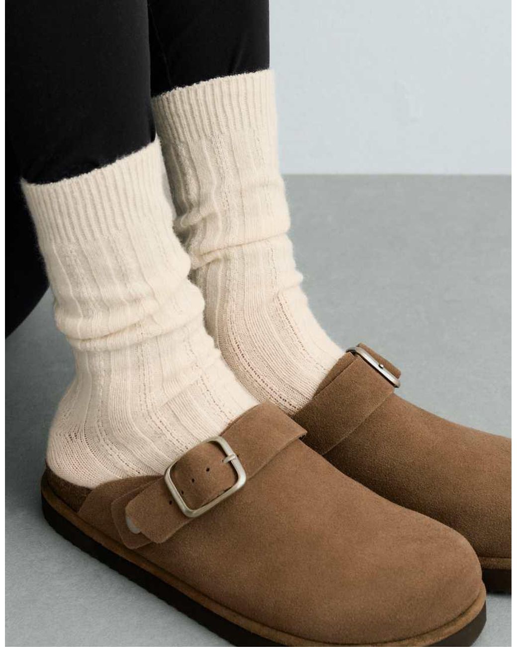 Oysho White Cashmere 25% Wool 11% Classic Socks