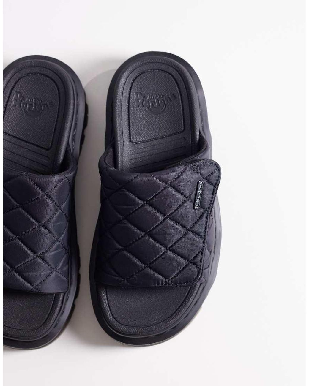 Dr. Martens Blue Zebzag Quilted Slide