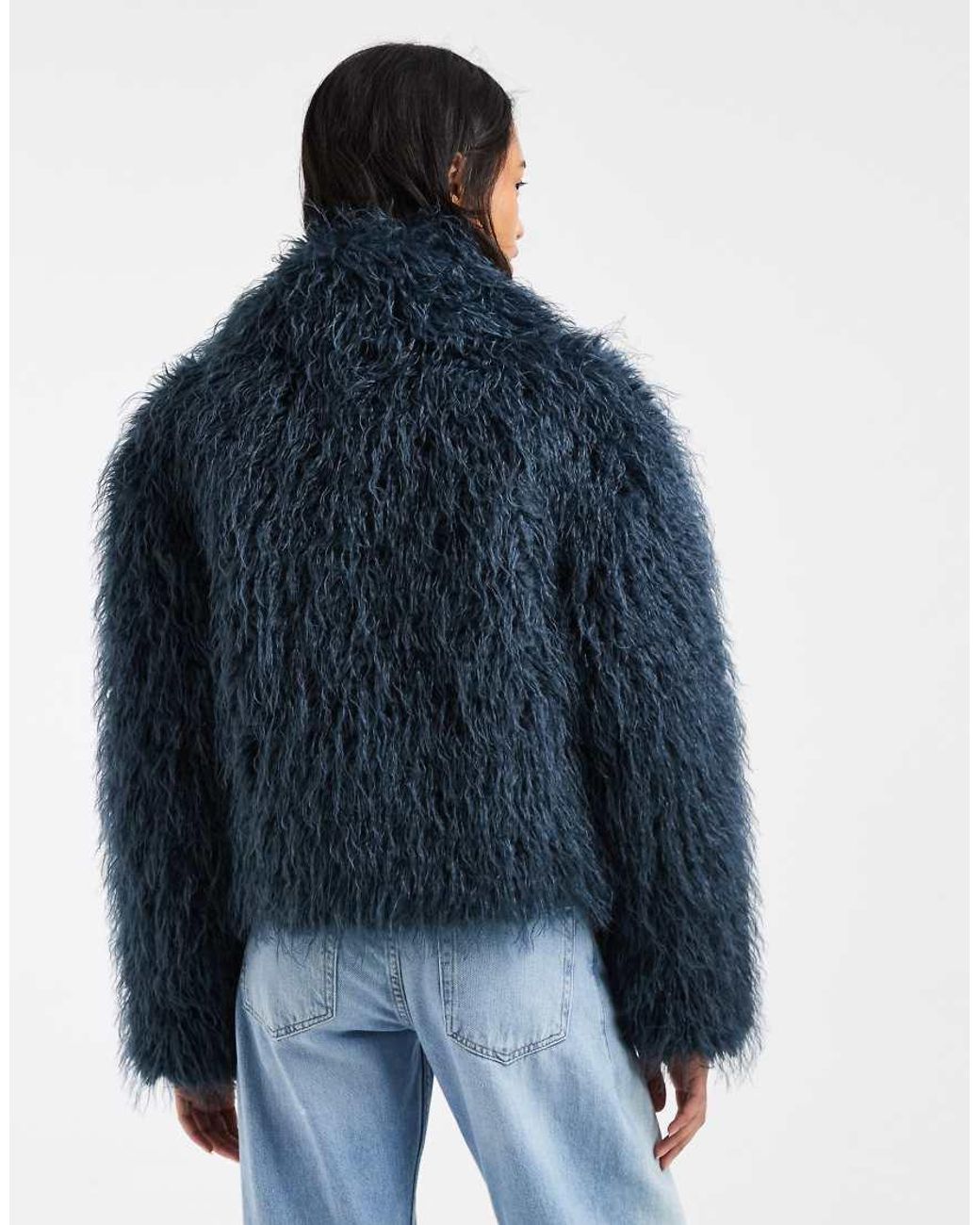 Urbancode Blue Code Faux Fur Jacket