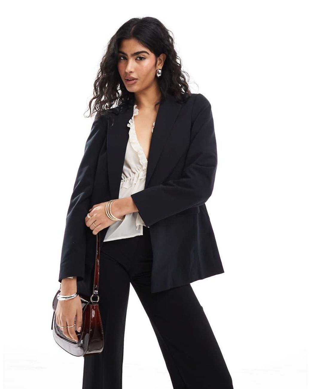 Miss Selfridge Blue Relaxed Fit Essential Blazer