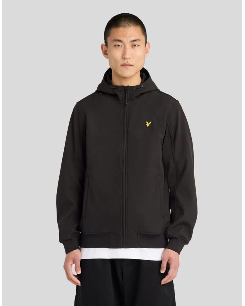 Lyle & Scott Black Sports Mesh-Back Softshell Jacket for men