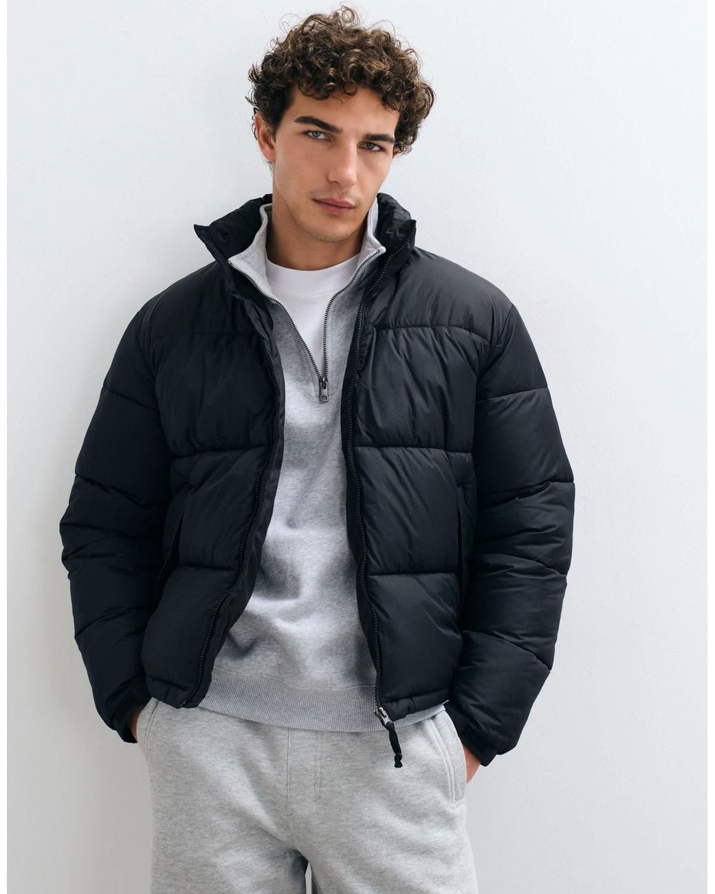 Only & Sons Blue Puffer Jacket for men