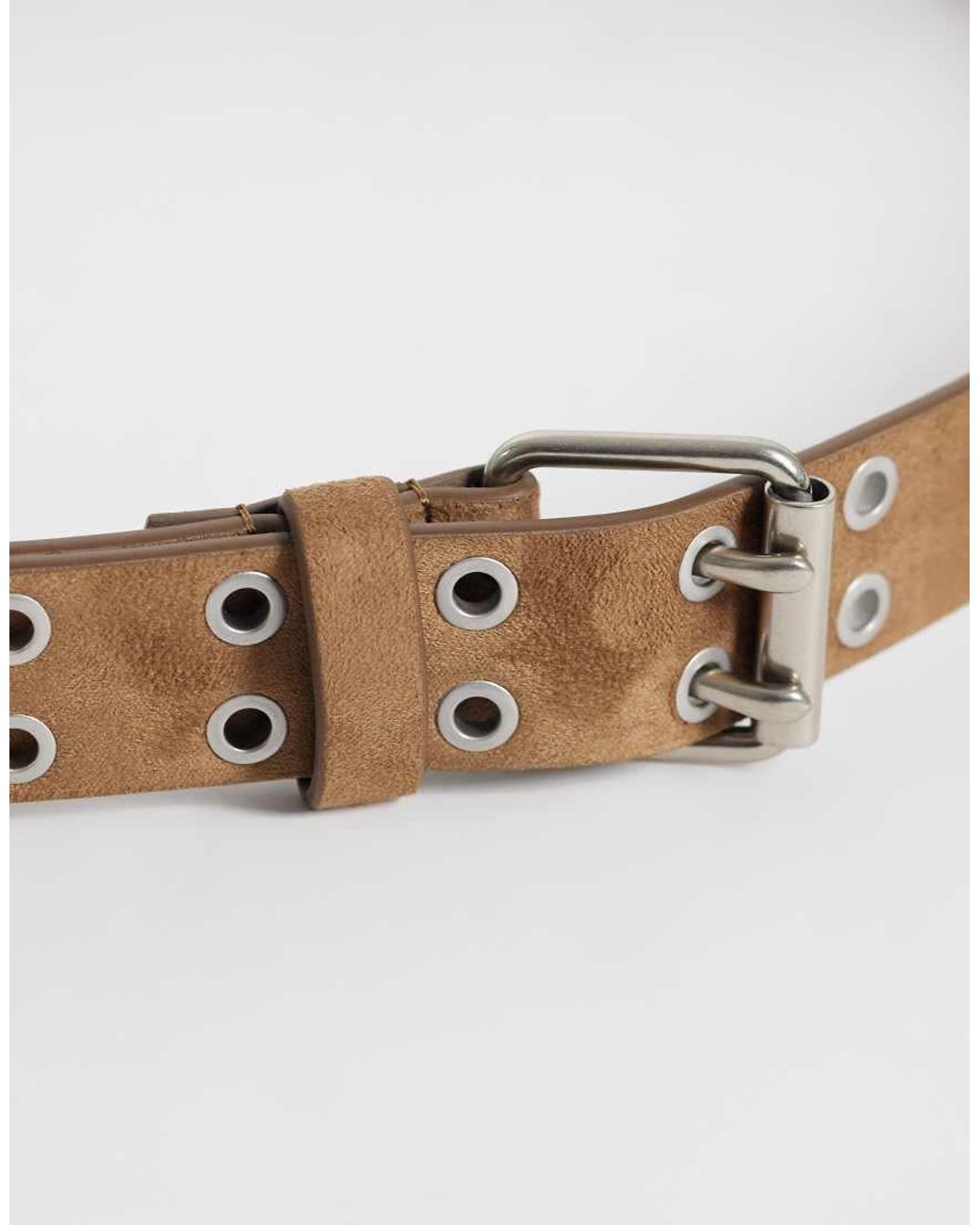 Hollister Brown Faux Suede Boho Studded Belt