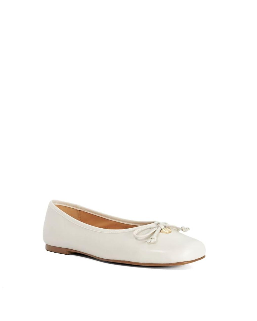 Dune White Harllowe Ballet Pumps