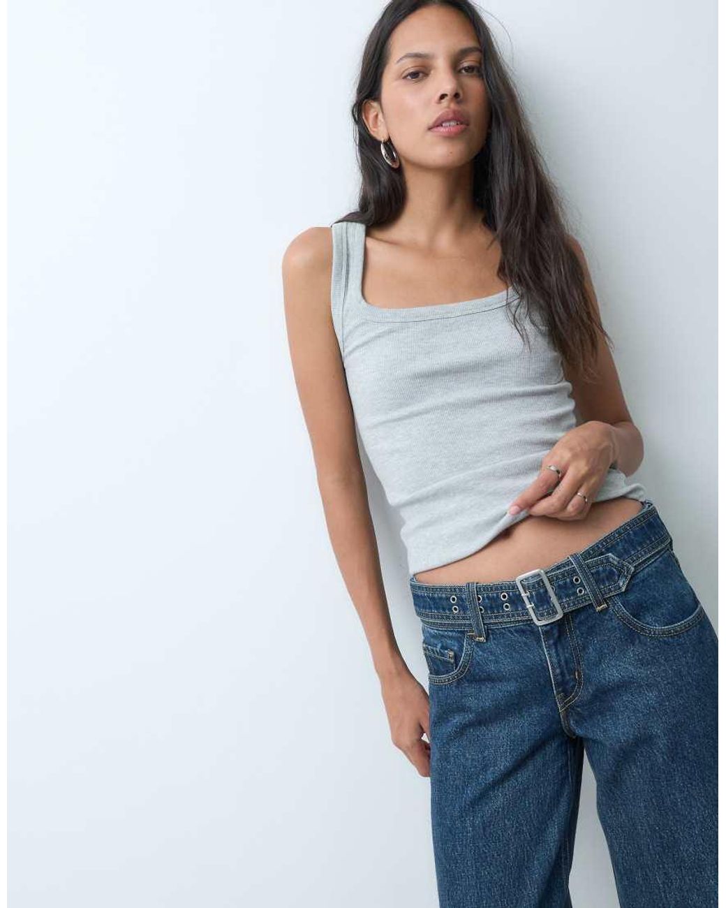 Levi's Blue Superlow Loose Belted Jeans