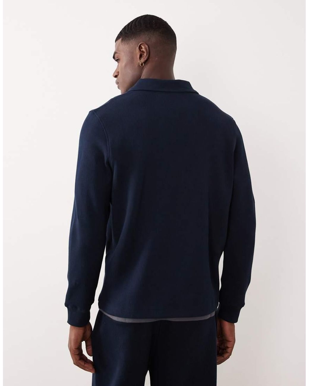 ASOS Blue Polo Sweatshirt for men