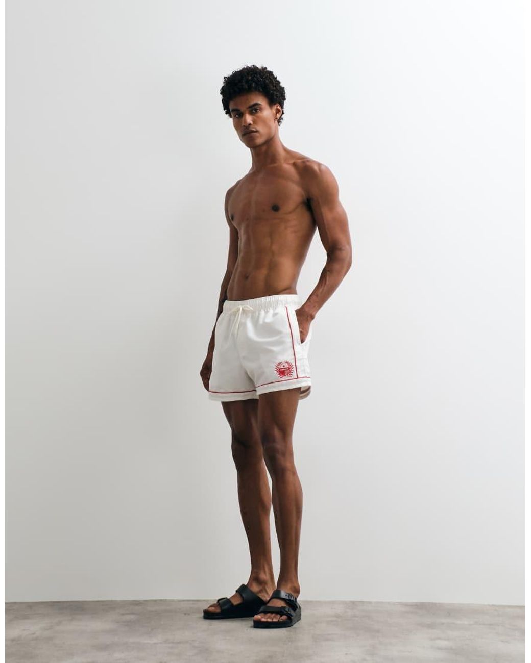 ASOS White Swim Shorts for men