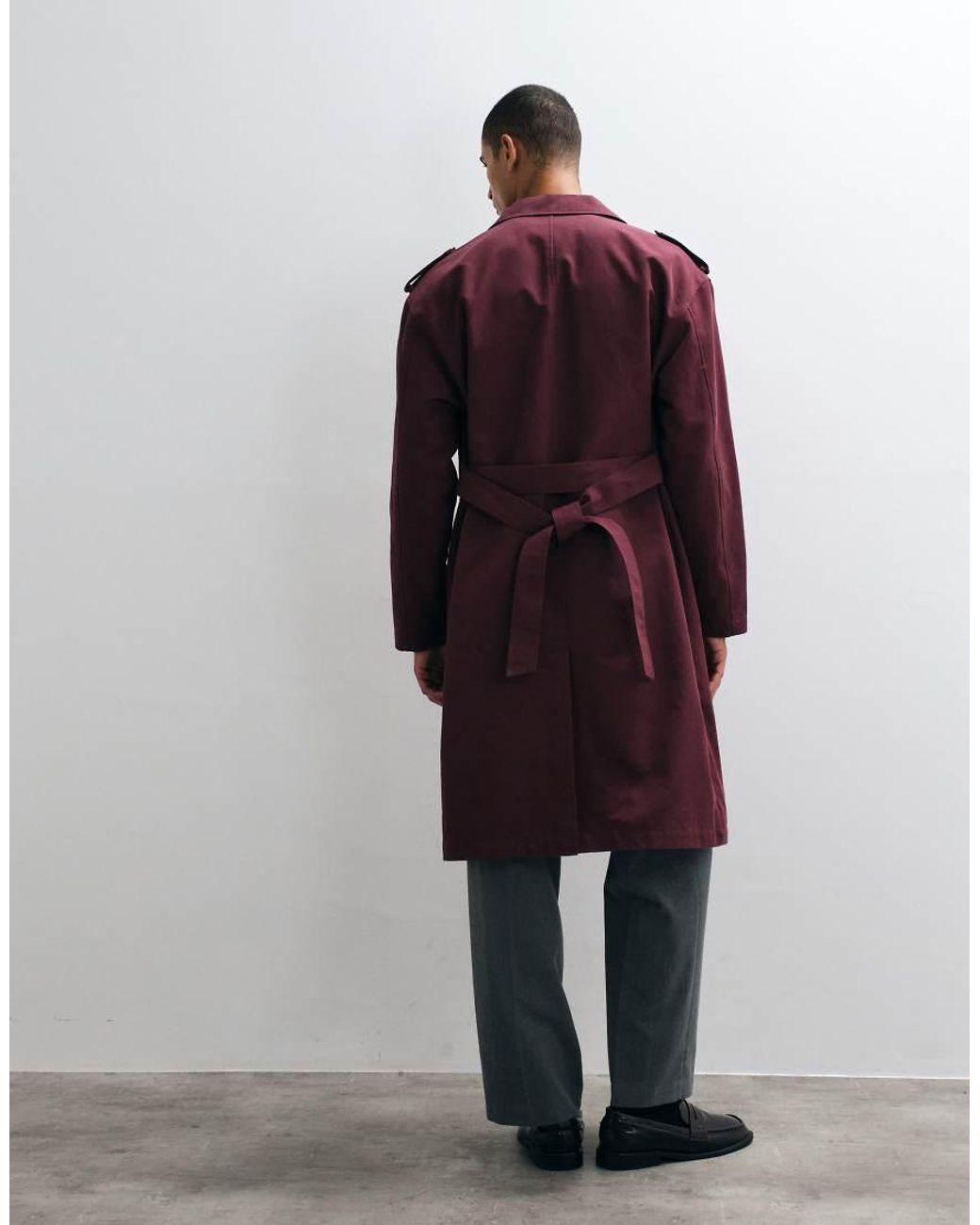 ASOS Red Trench Coat for men