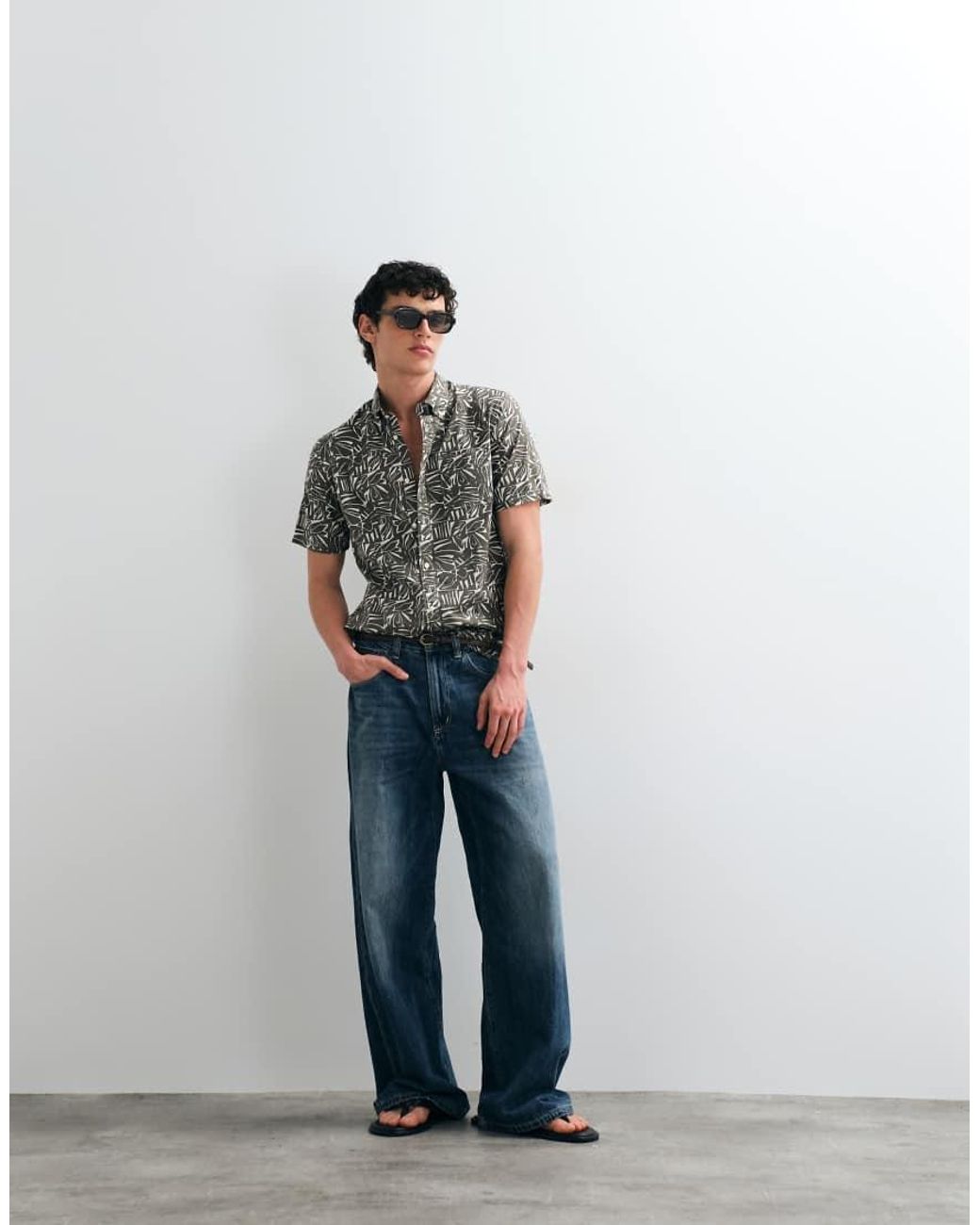 Barbour Gray Orton Short Sleeve Summmer Printed Shirt for men