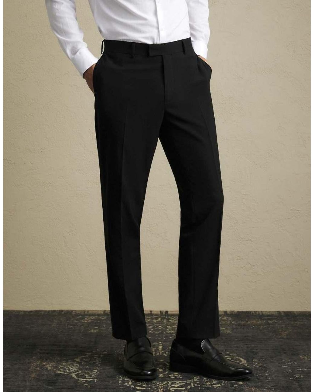 River Island Natural Slim Fit Tailored Suit Trousers for men