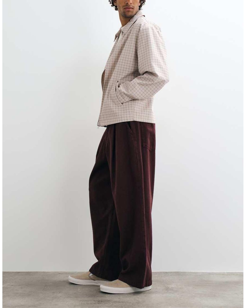 ASOS White Barrel Trousers for men