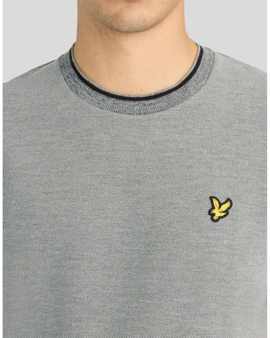 Lyle & Scott Gray Ls T-Shirt Static Marl Interlock T-Shirt for men