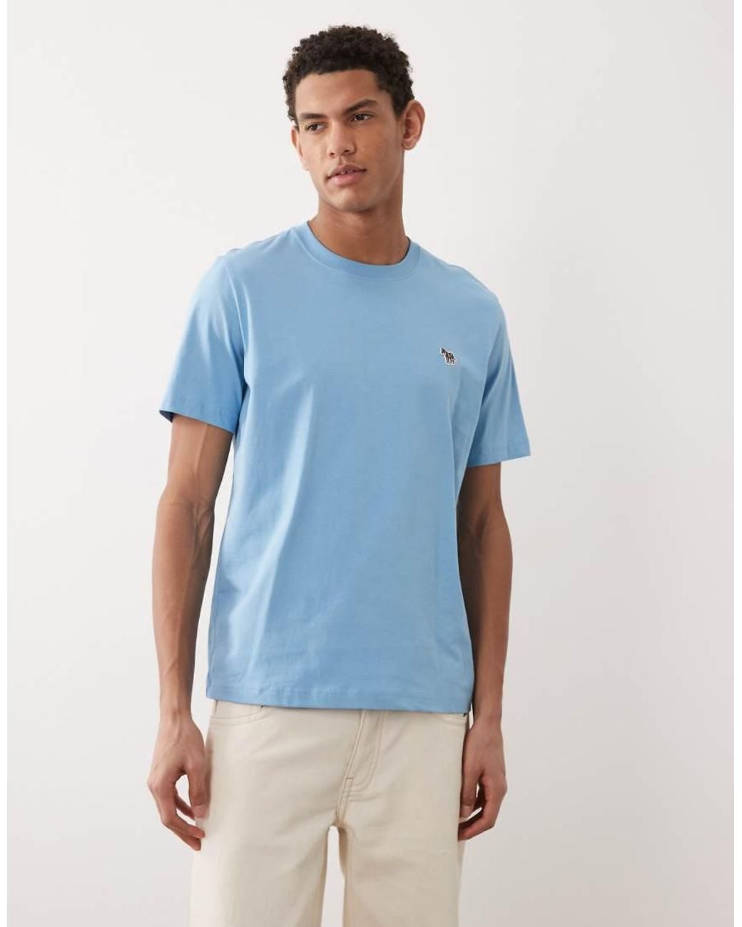 Paul Smith Blue Zebra Logo Regular Fit T-shirt for men