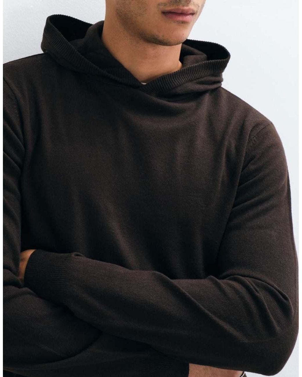 Brave Soul Black Knitted Hoodie for men